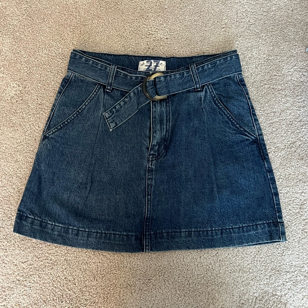 Free People Demin Mini Skirt